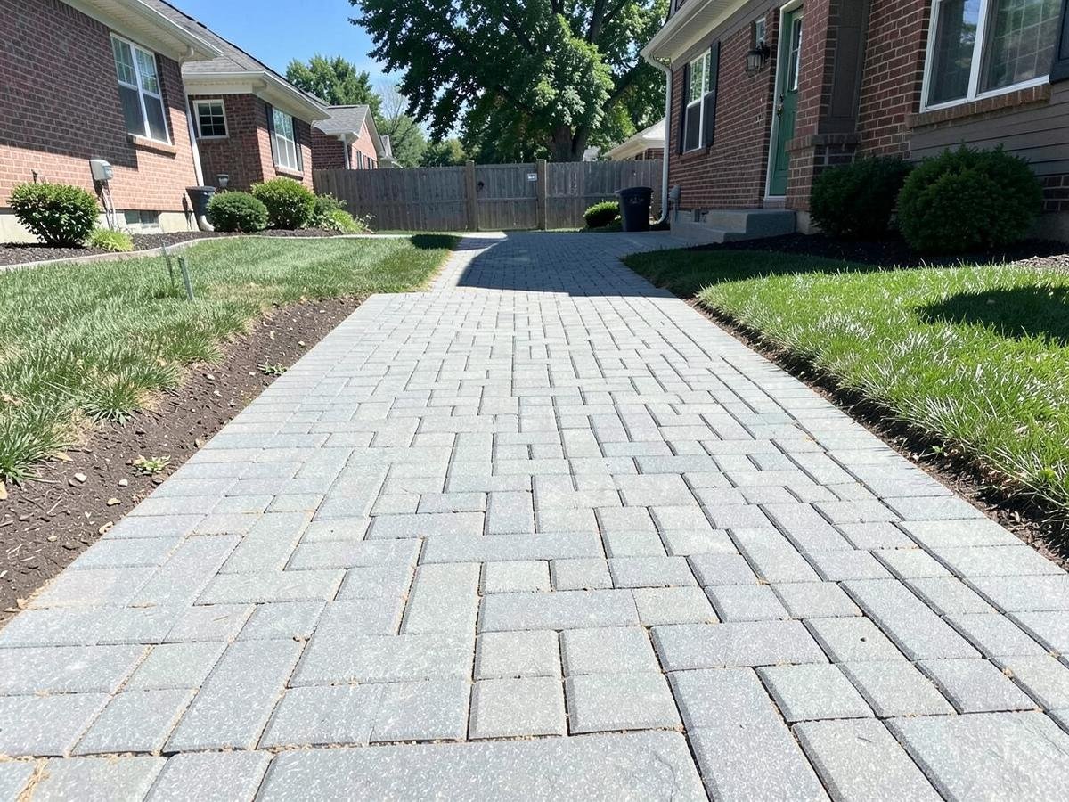 Brick paved driveway completed at a Germiston home